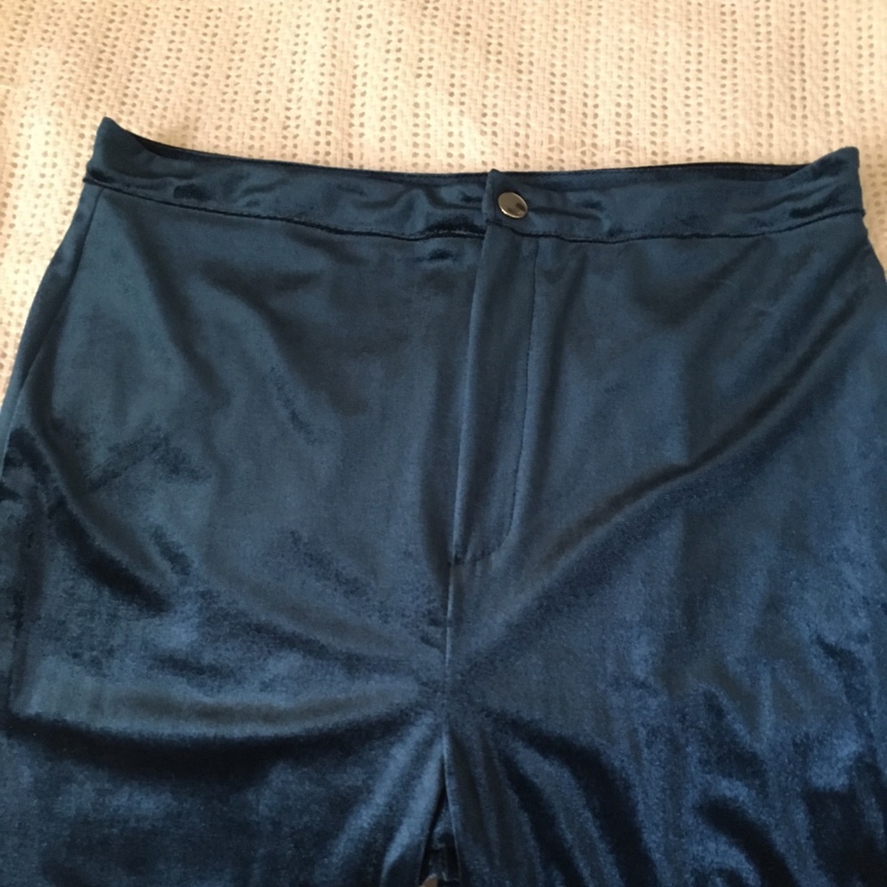 Dark blue velour pants